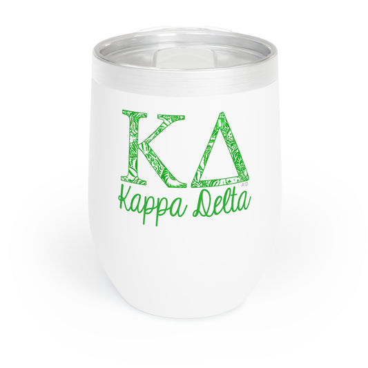 Kappa Delta Sorority Wine Tumbler - KD 12oz Vacuum Insulated