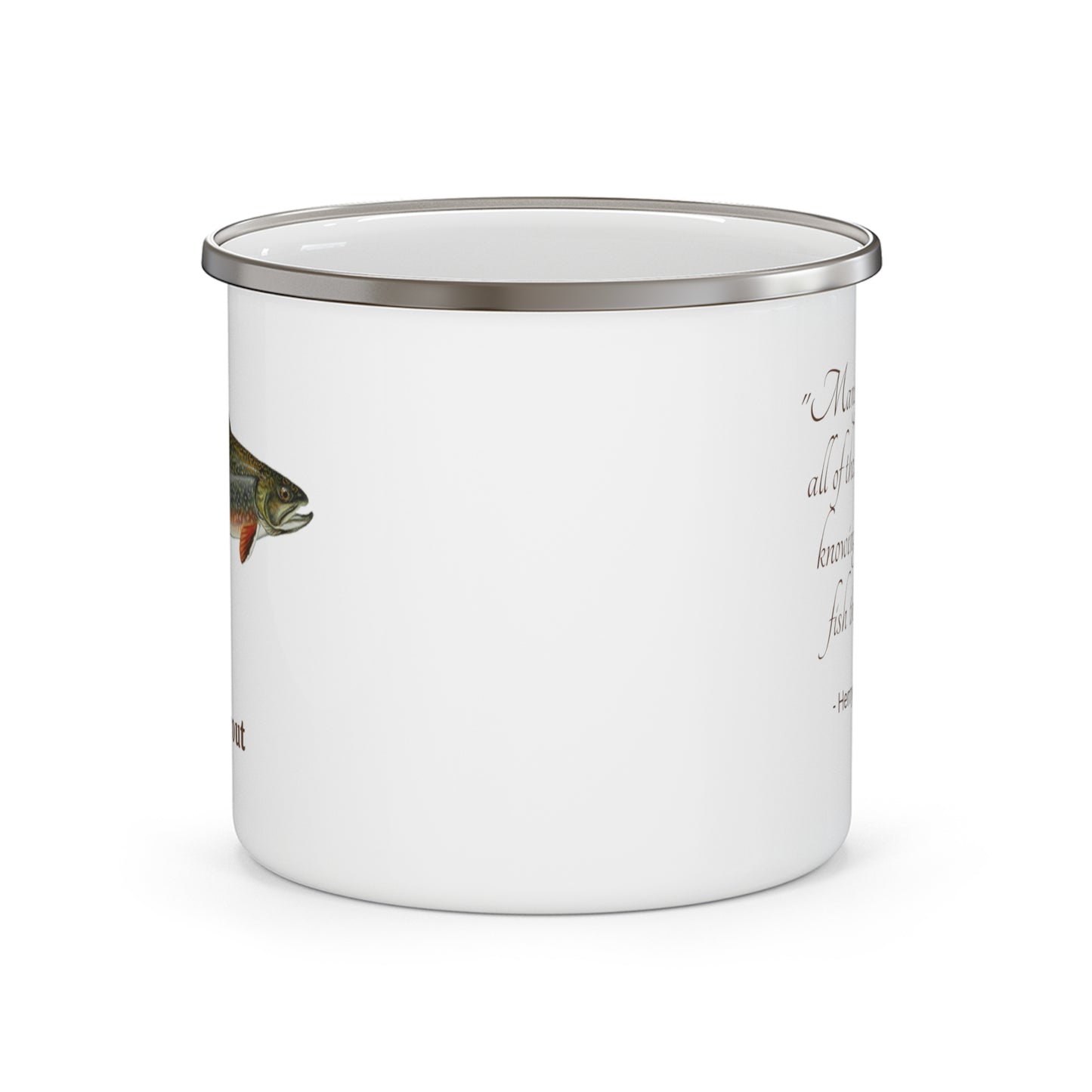 Brook Trout Enamel Camping Mug