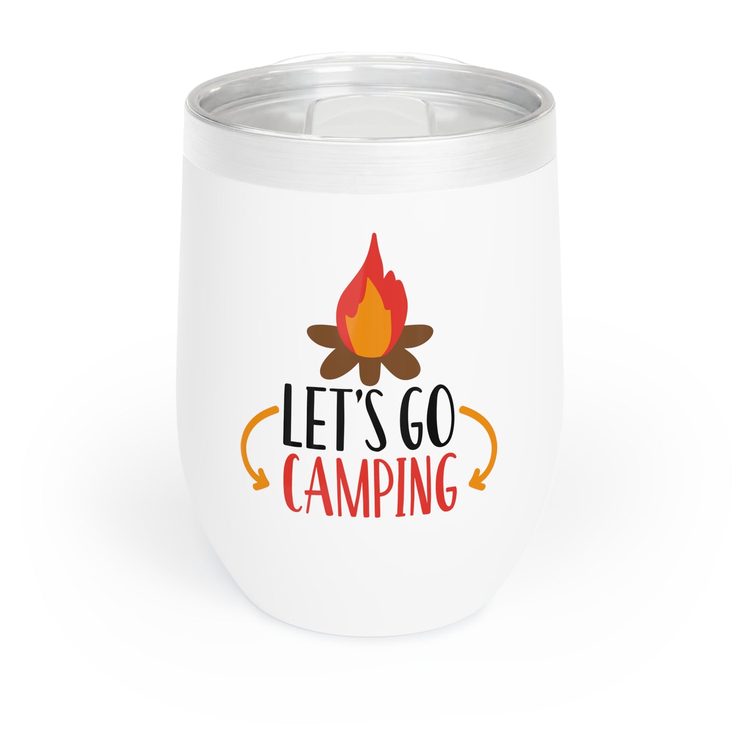 Let's Go Camping 12oz Wine Tumbler