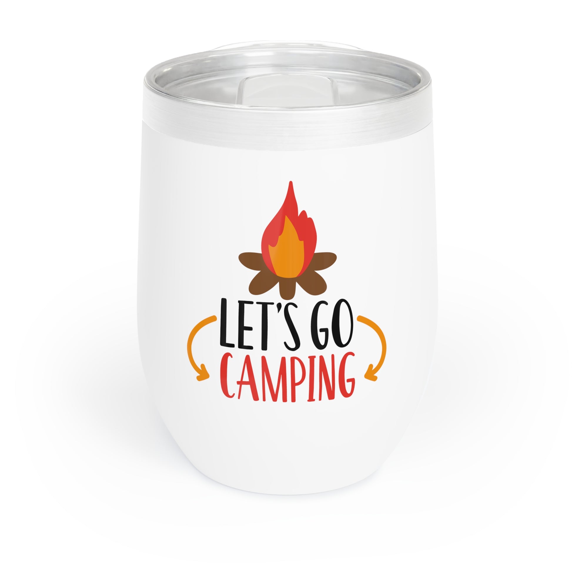 Let's Go Camping 12oz Wine Tumbler