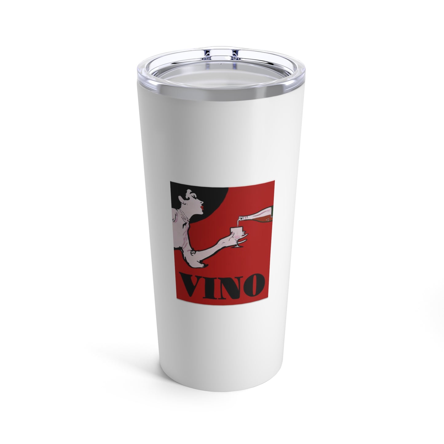 20oz Wine Tumbler - Vino Vintage Wine Art + Vacuum-Insulated + Retro