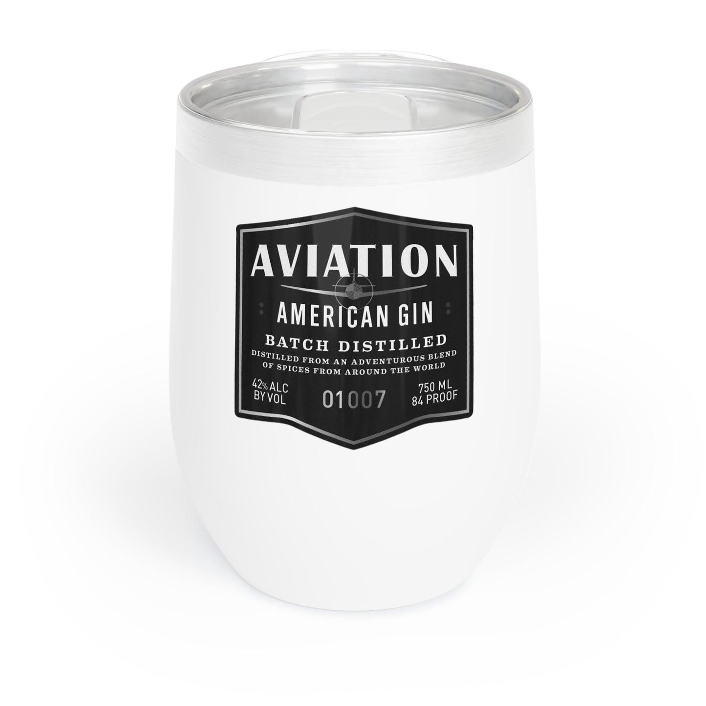 Aviation Gin 12oz Wine Tumbler - Aviation Gin Label Art -