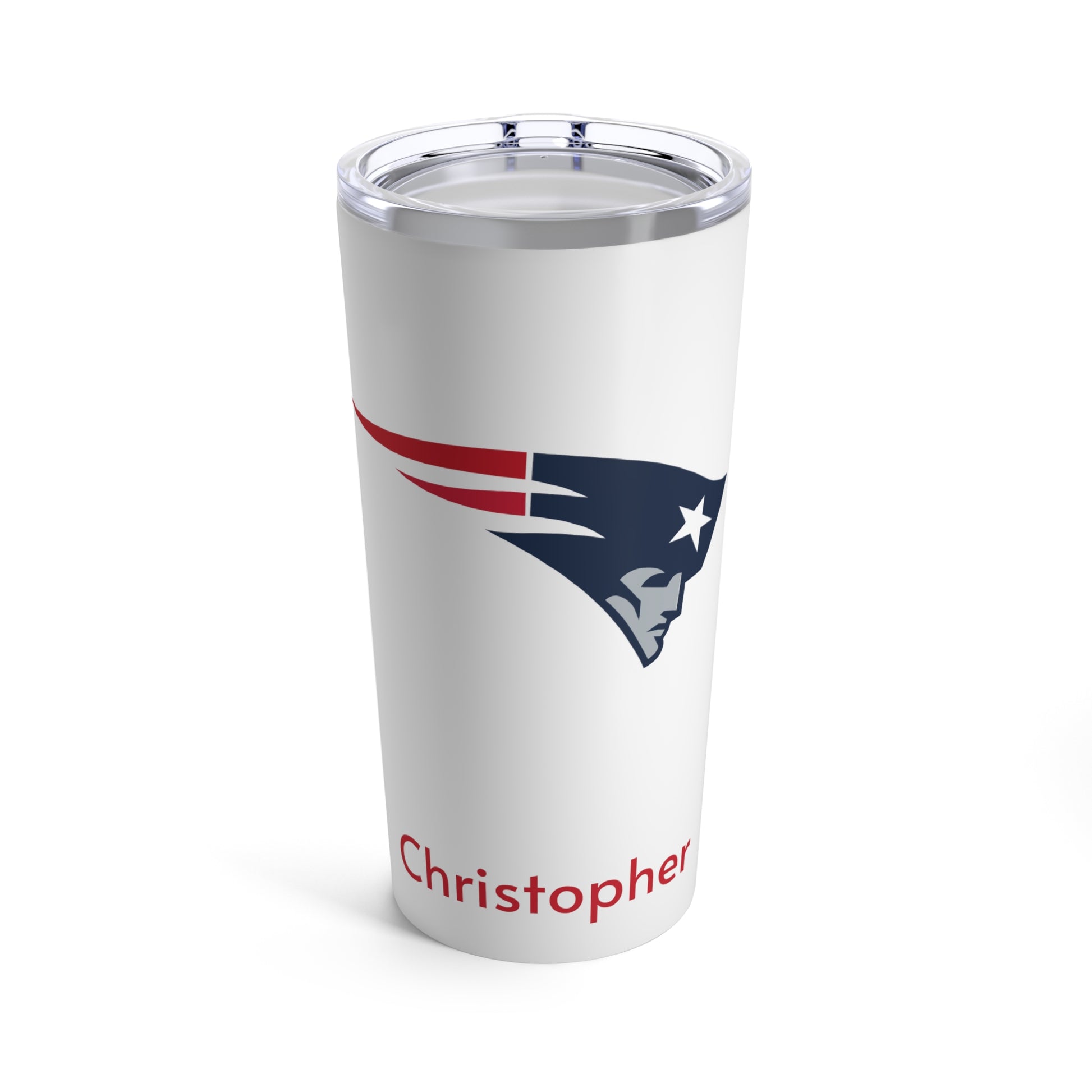 England Patriots 20oz Travel Mug / Tumbler + Vacuum-Insulated } Add