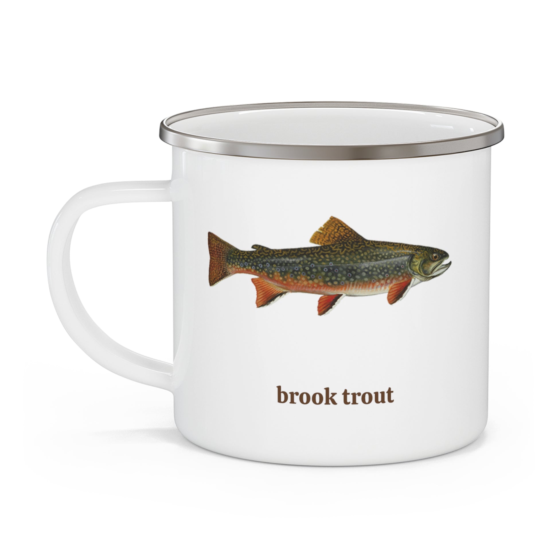 Brook Trout Enamel Camping Mug