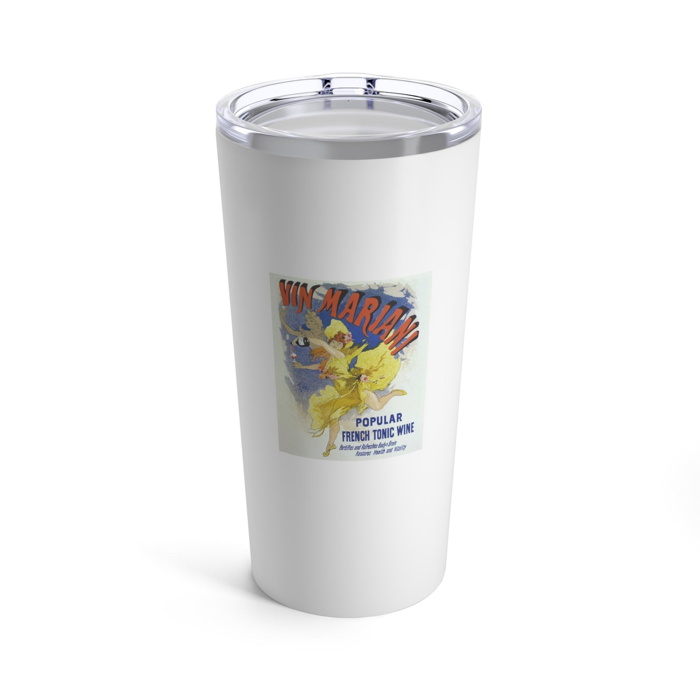 20oz Wine Tumbler - Vin Mariani French Tonic Vintage Wine Art + Vacuum-Insulated + Retro