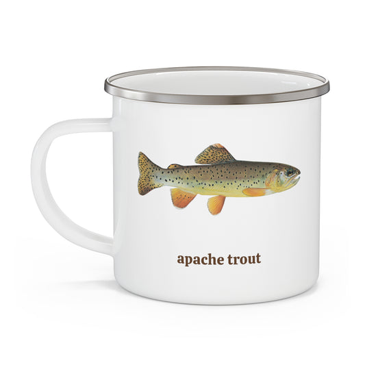 Apache Trout Enamel Camping Mug