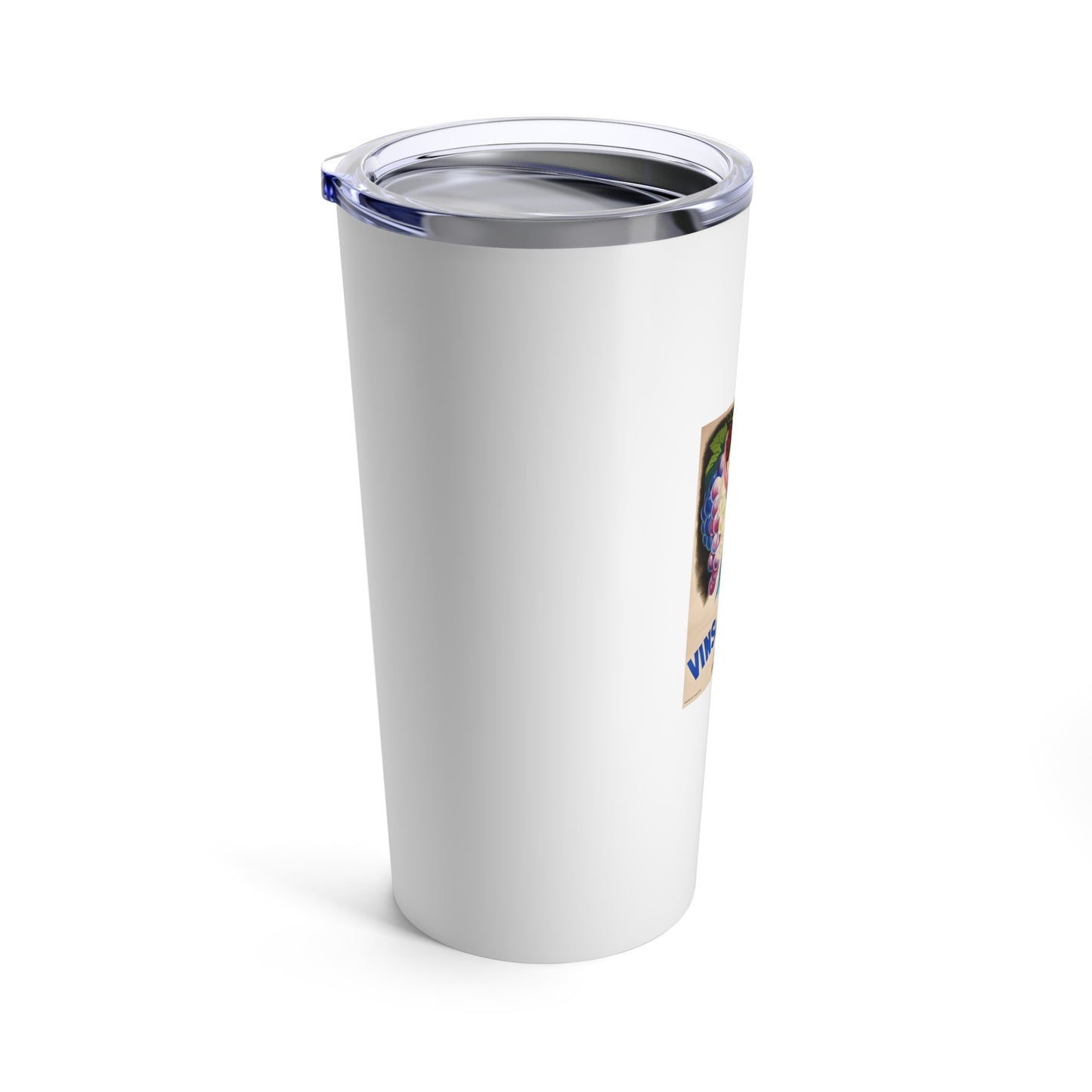 20oz Wine Tumbler - Vins de France Vintage Wine Art + Vacuum-Insulated + Retro
