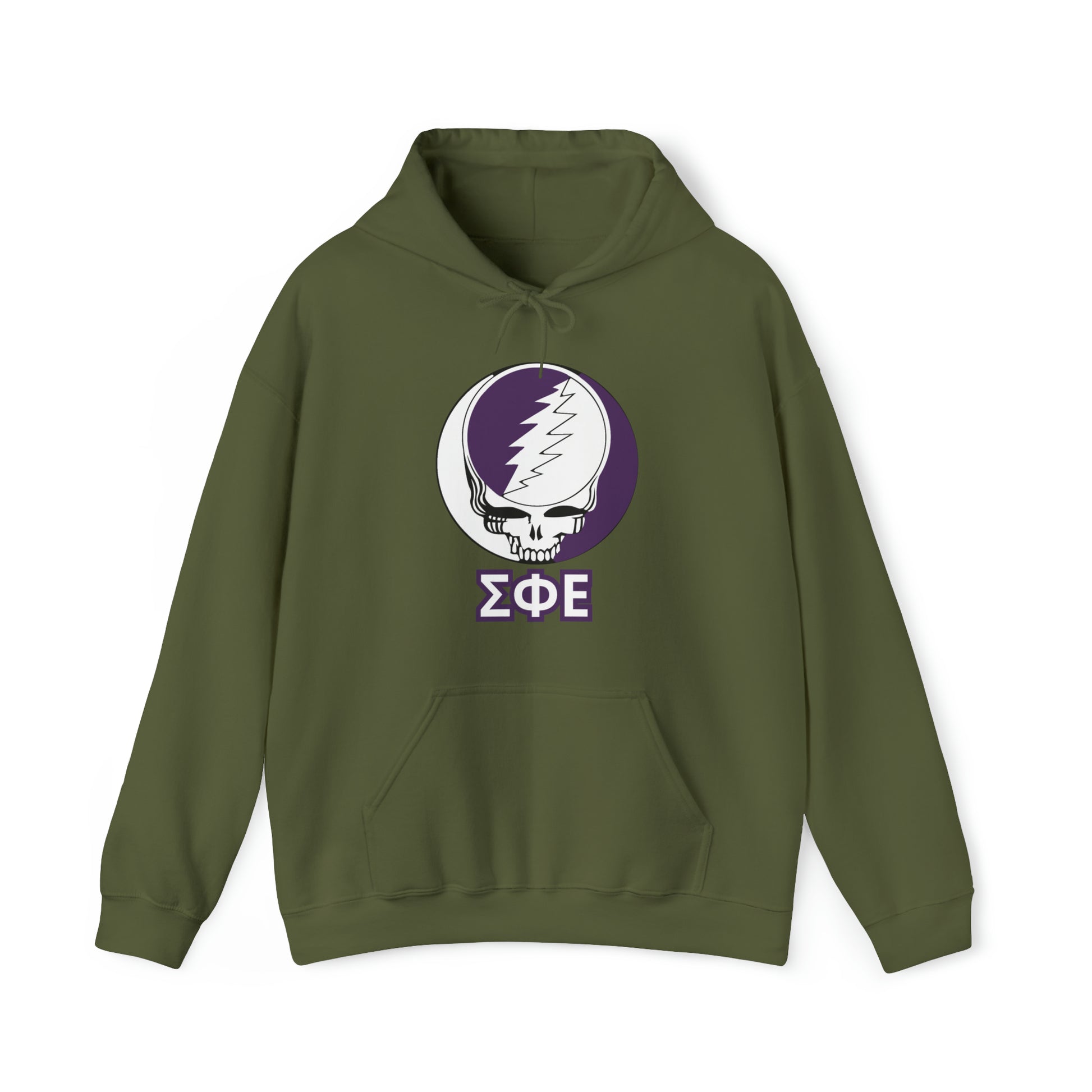 Personalized Sigma Phi Epsilon Grateful Dead Unisex Heavy Blend Hoodie - Hooded Sweatshirt - Add