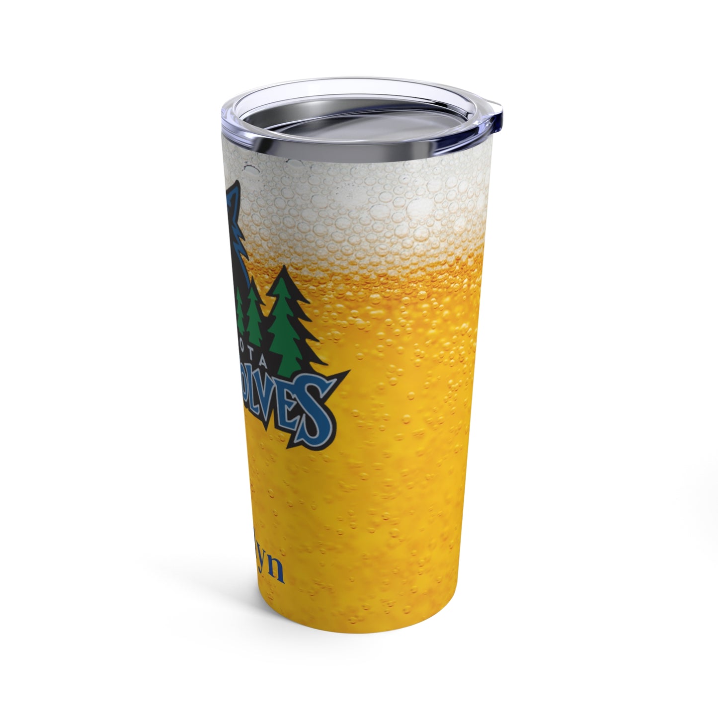 Personalized Minnesota Timberwolves 20oz Travel Mug Tumbler