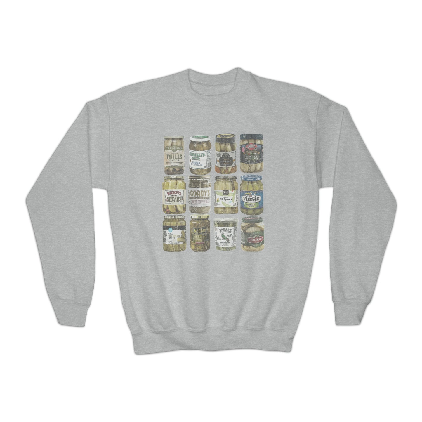 Personalized Pickles Youth Crewneck Sweatshirt - Trending