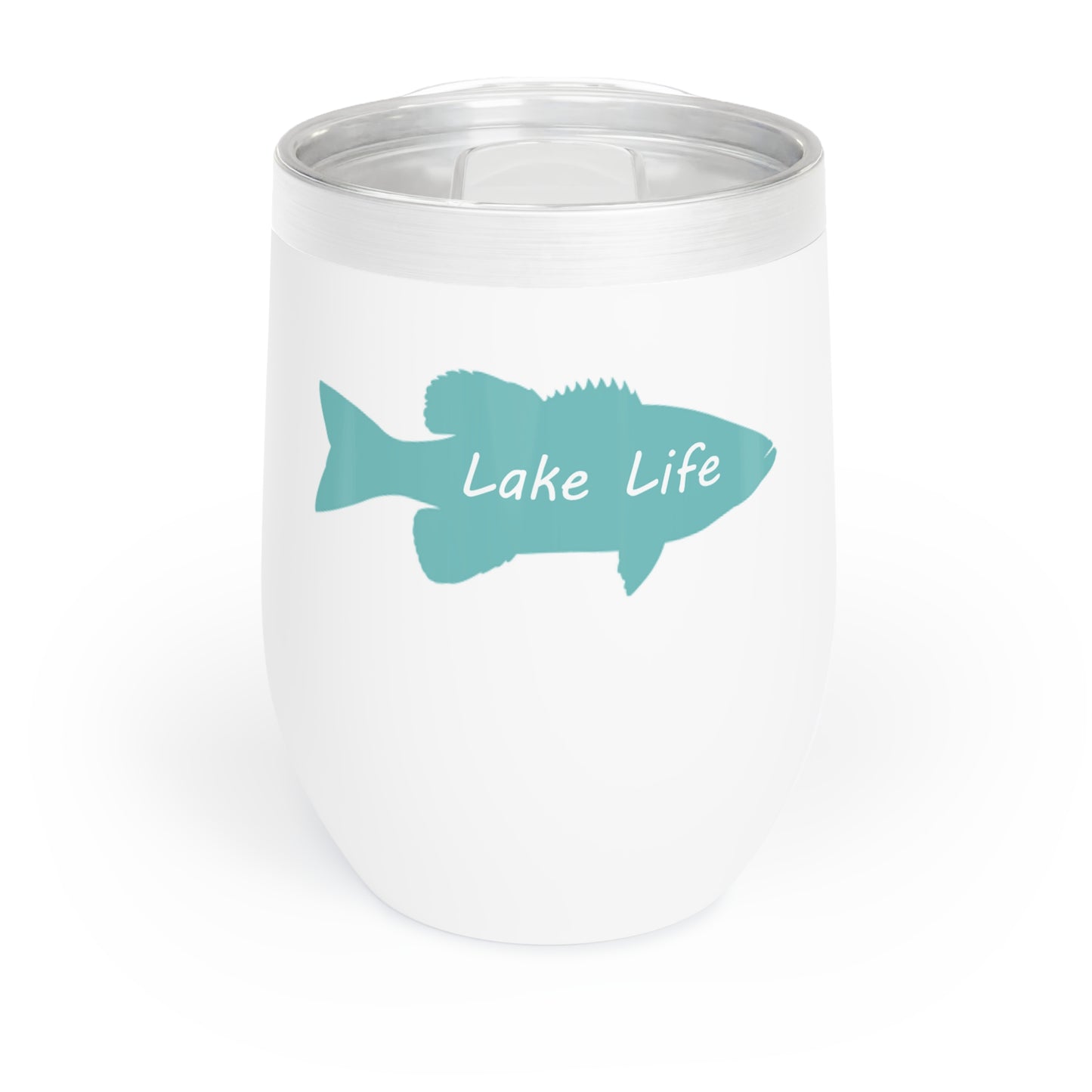 12oz Wine Tumbler - Lake Life - Vacuum-Insulated Hot/Cold