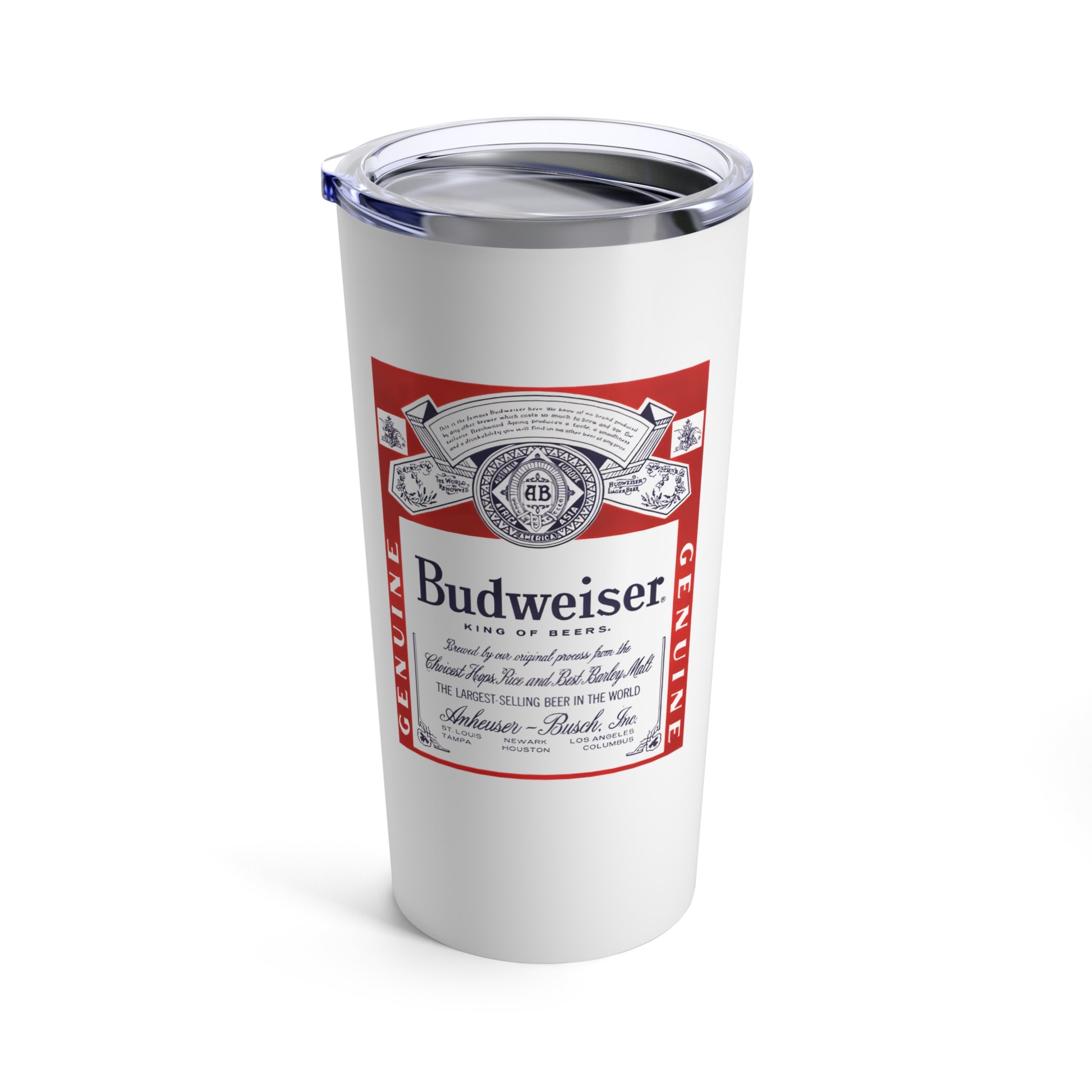 Personalized Budweiser 20oz Travel Mug Tumbler