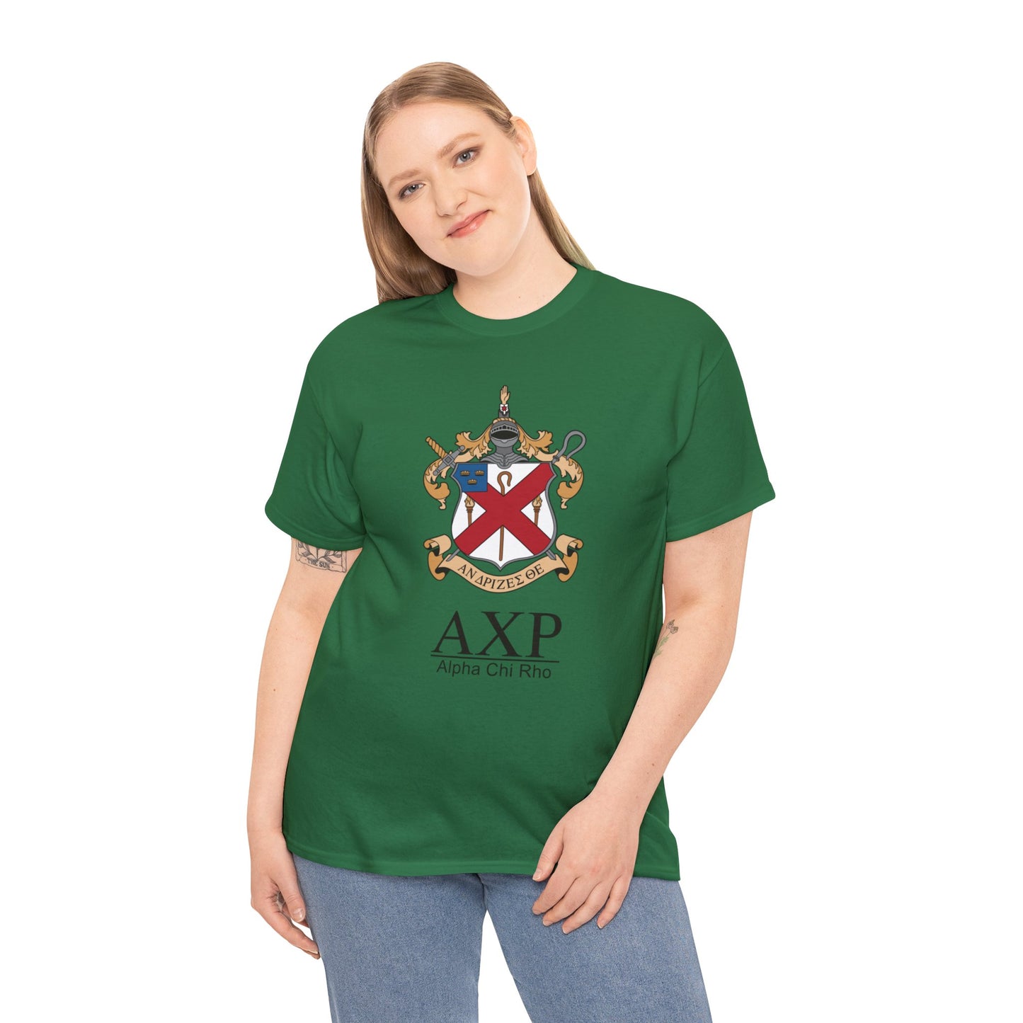 Alpha Chi Rho Crest Tee - AXP Tshirt