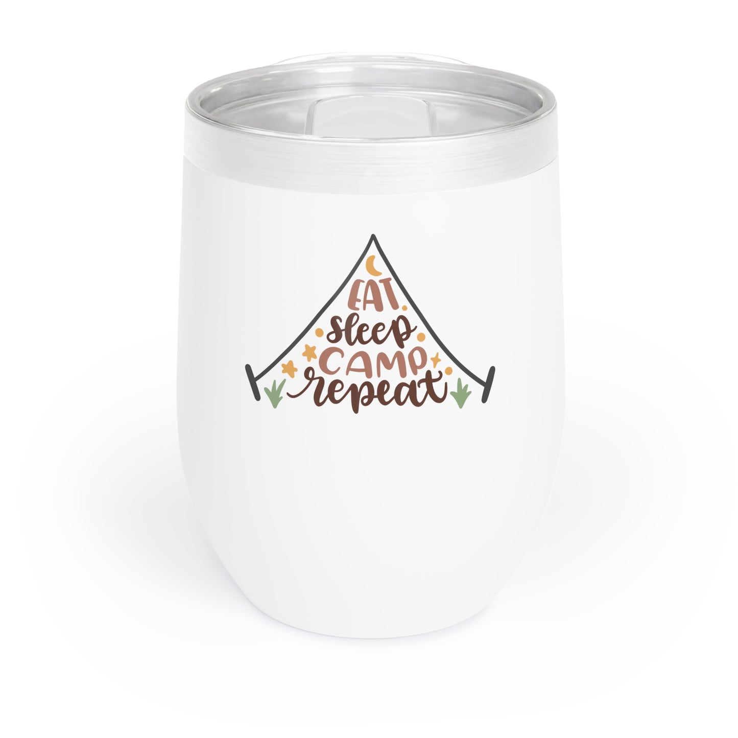 at Sleep Camp Repeat 12oz Wine Tumbler