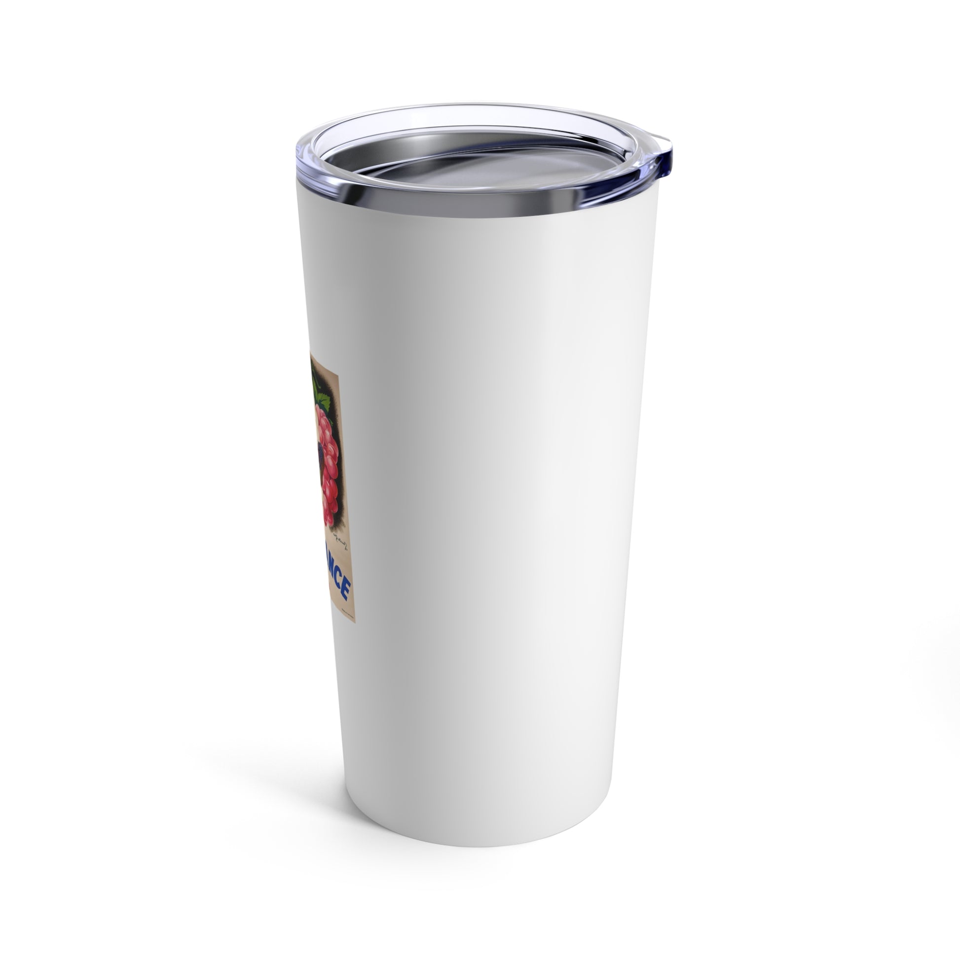 20oz Wine Tumbler - Vins de France Vintage Wine Art + Vacuum-Insulated + Retro