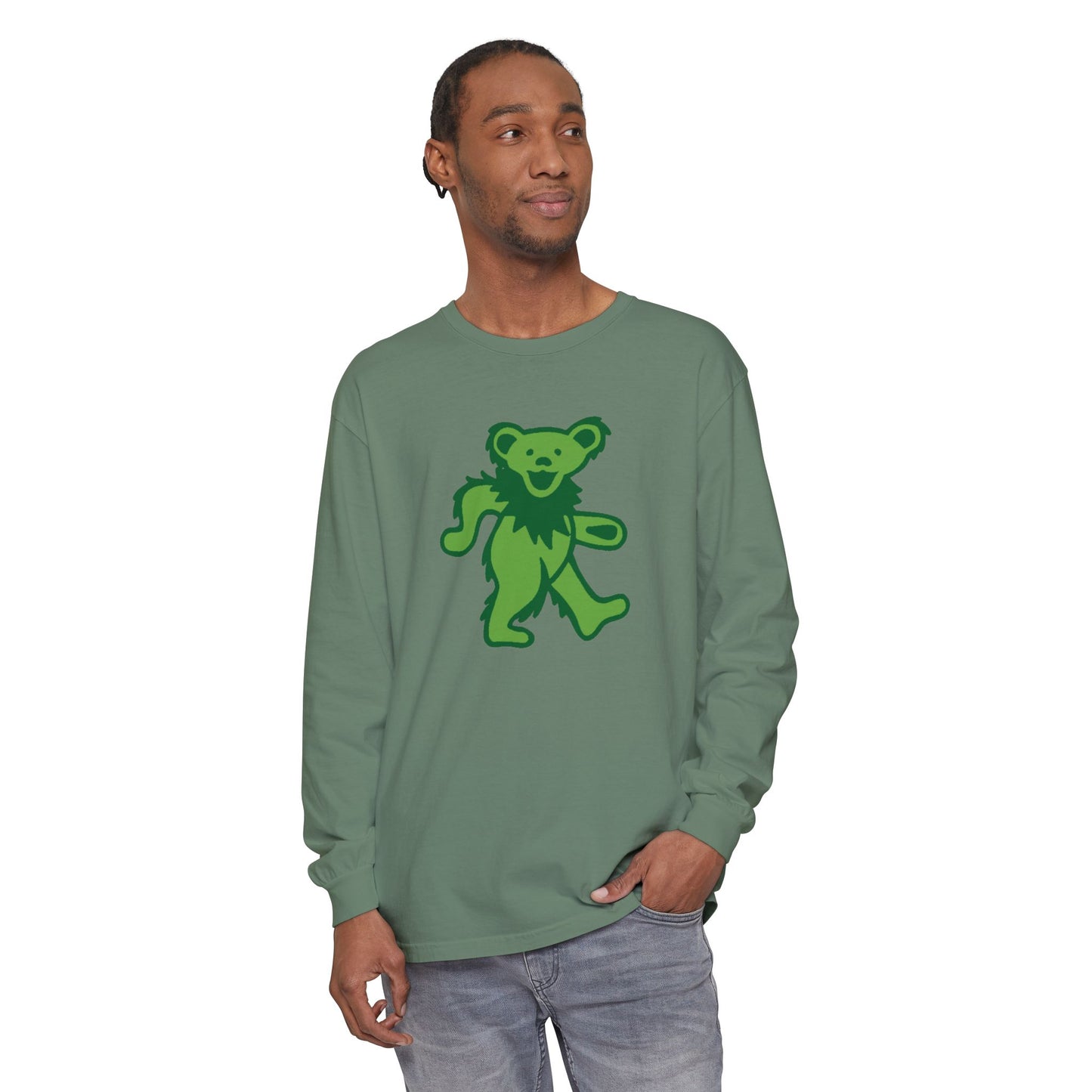 Dancing Bear Color Match Vineyard Collection Unisex Garment-dyed Long Sleeve