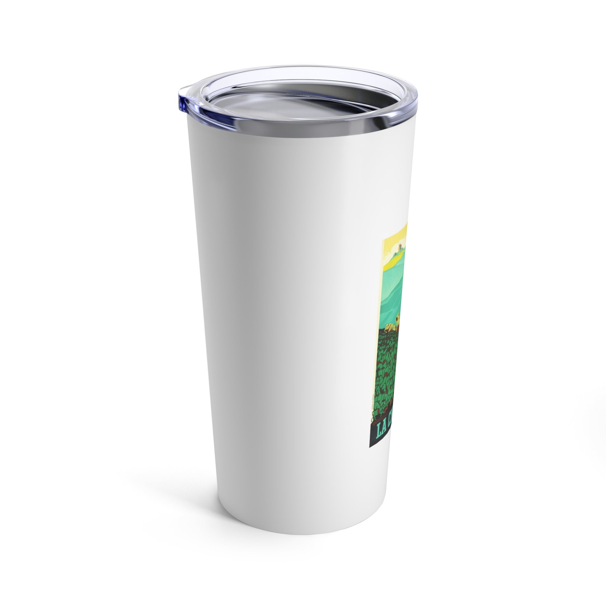 20oz Wine Tumbler - La Champagne Vintage Wine Art + Vacuum-Insulated +