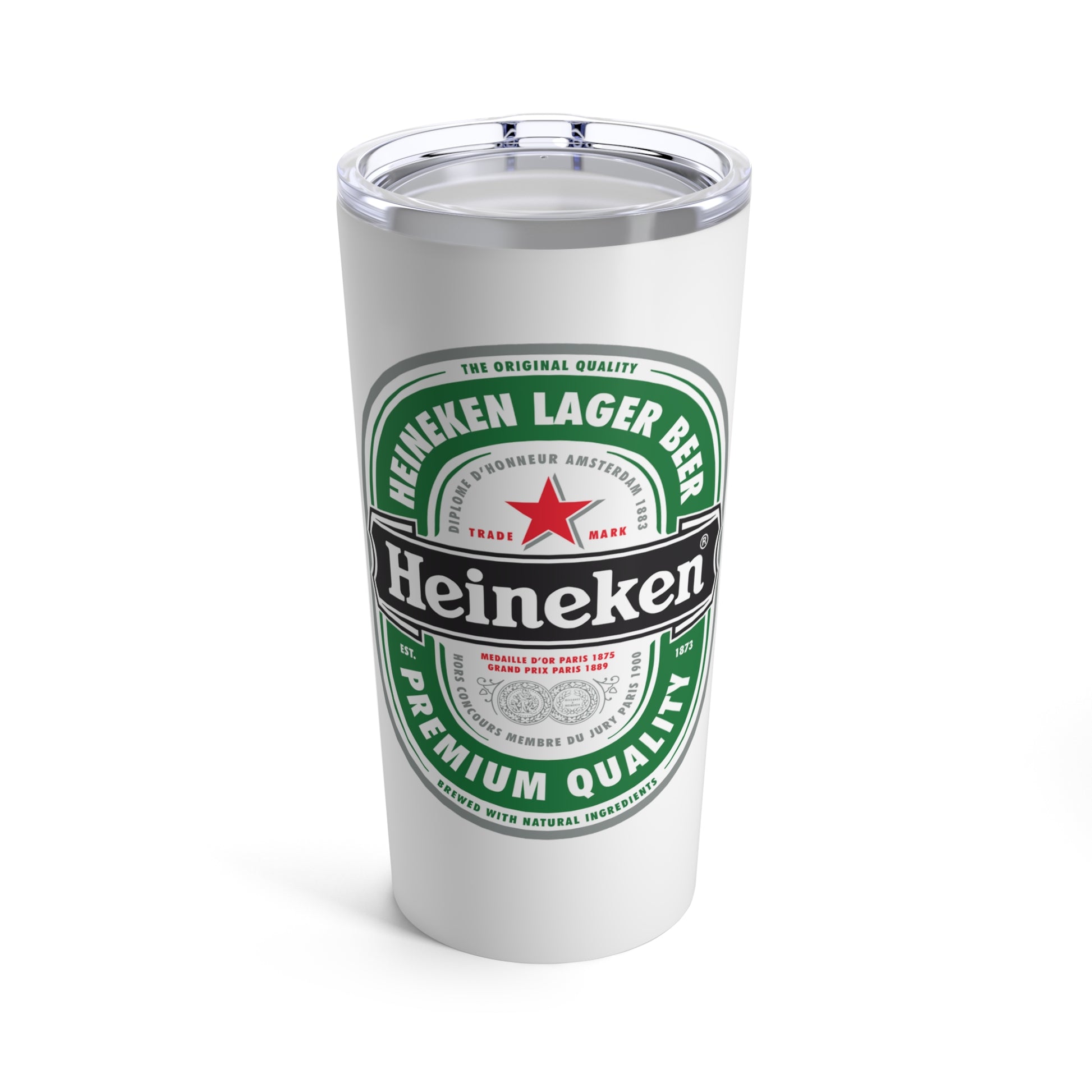 Heineken 20oz Travel Mug / Tumbler + Vacuum-Insulated + Retro