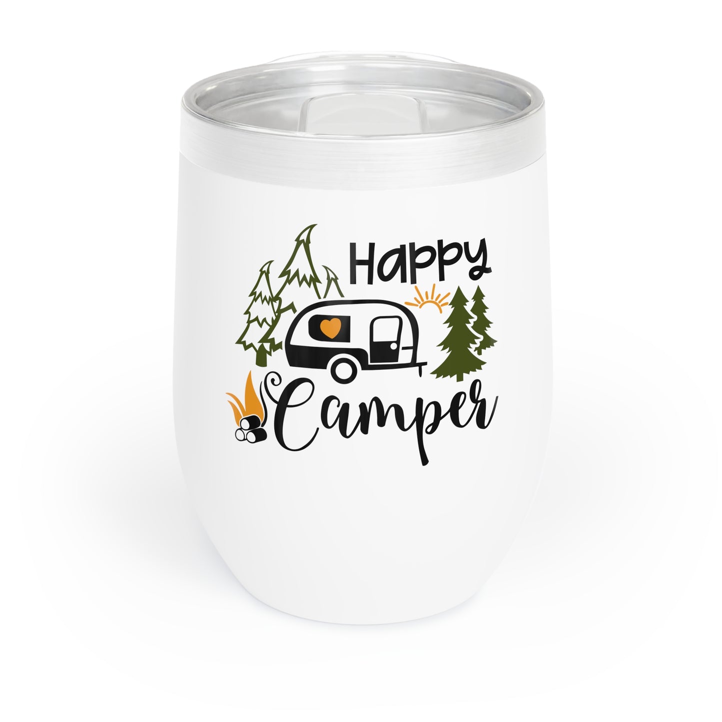Happy Camper 12oz Wine Tumbler
