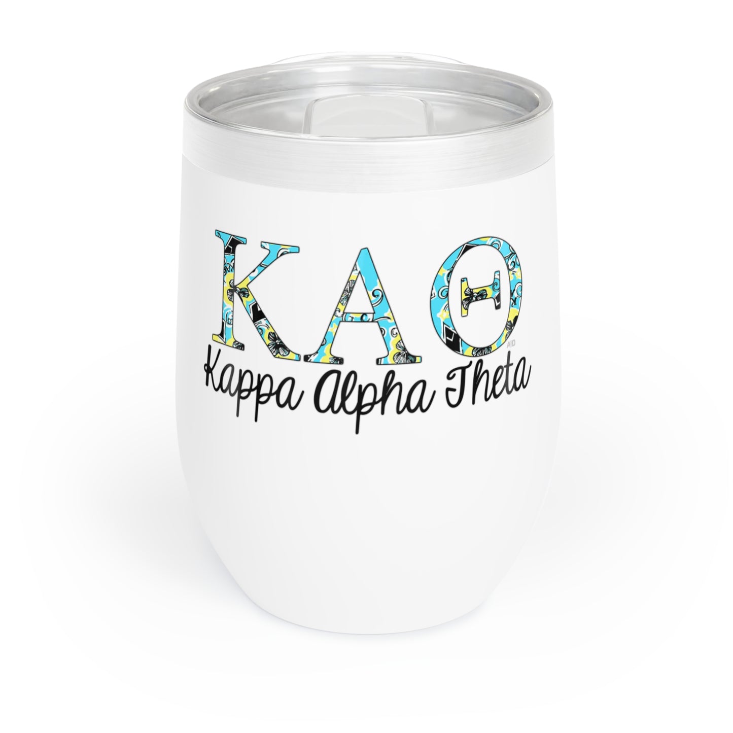 Kappa Alpha Theta Sorority Wine Tumbler - KAT - 12oz Vacuum Insulated