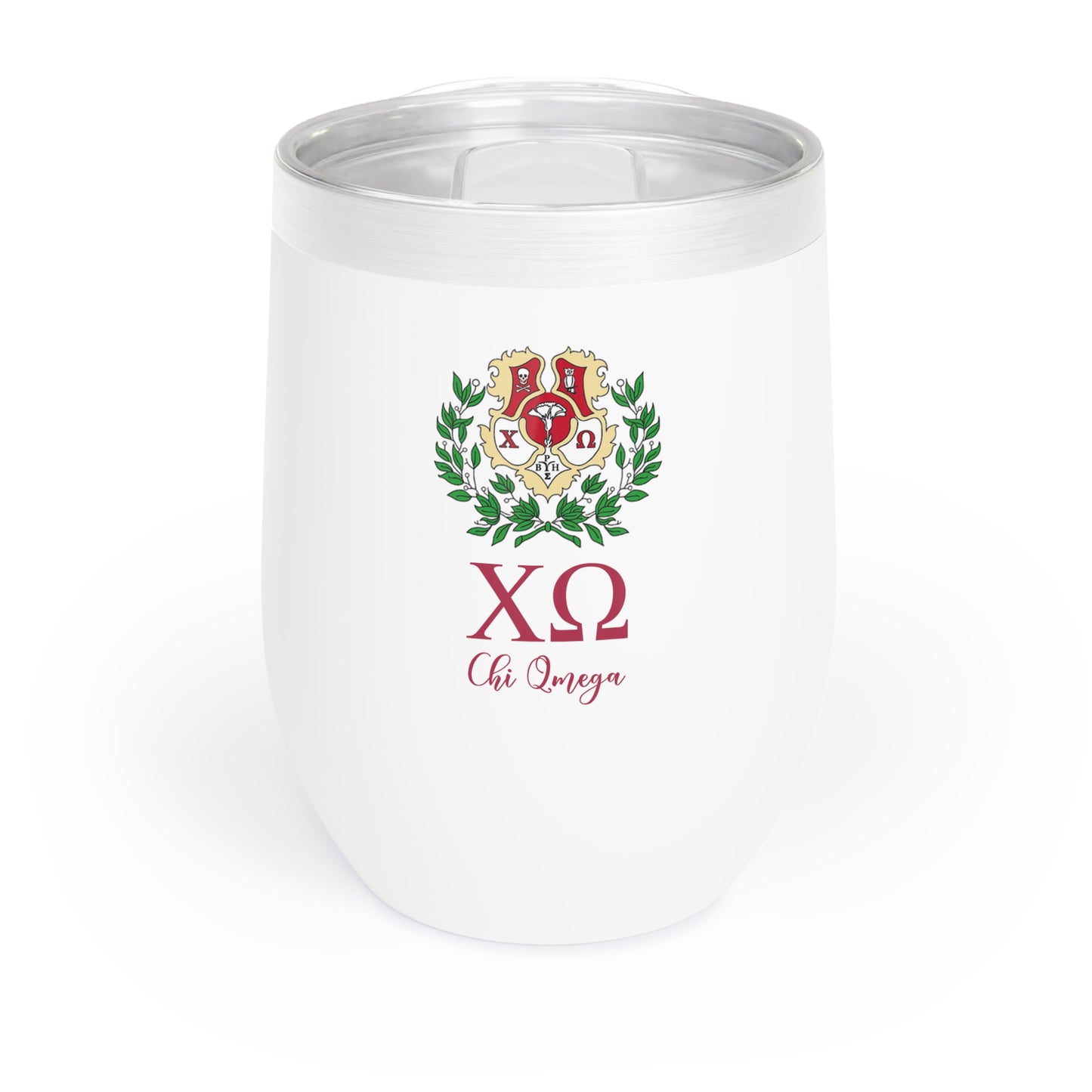Chi Omega Sorority Wine Tumbler - 12oz Vacuum Insulated