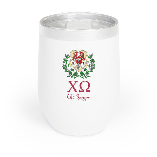 Chi Omega Sorority Wine Tumbler - 12oz Vacuum Insulated
