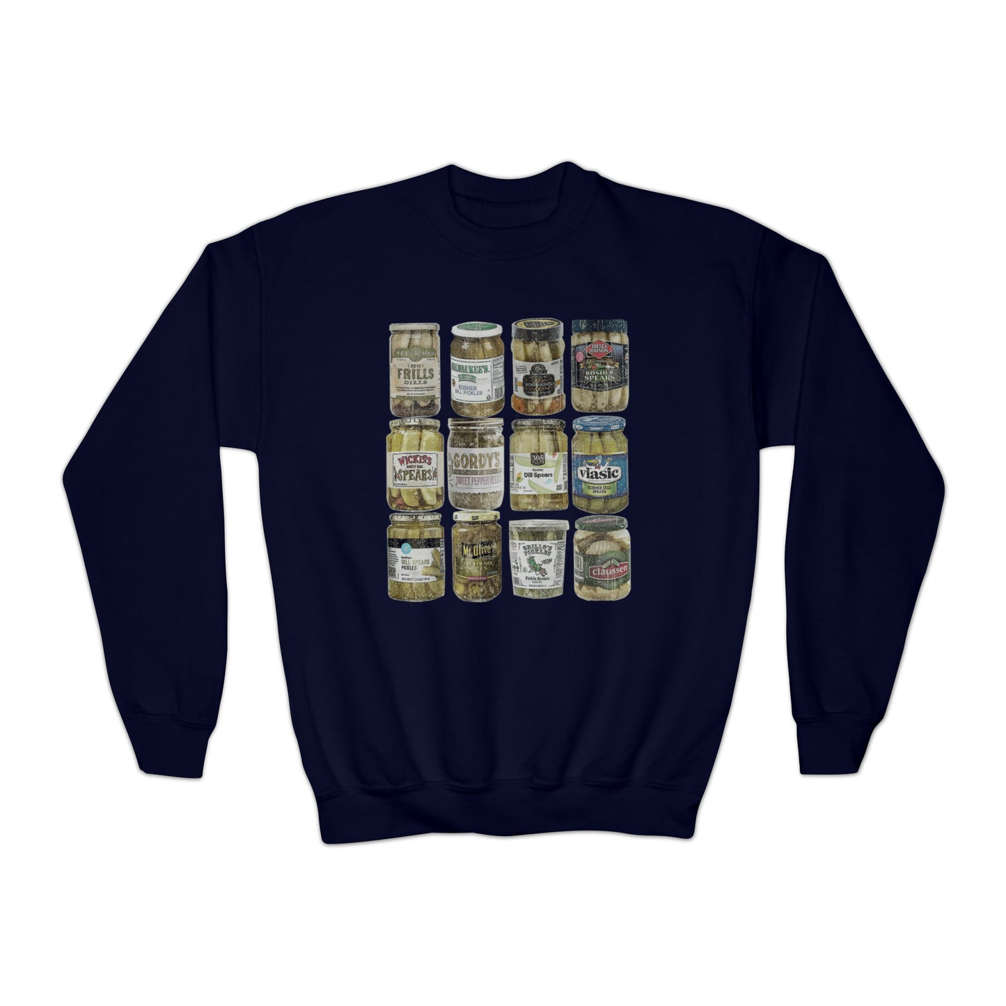 Personalized Pickles Youth Crewneck Sweatshirt - Trending