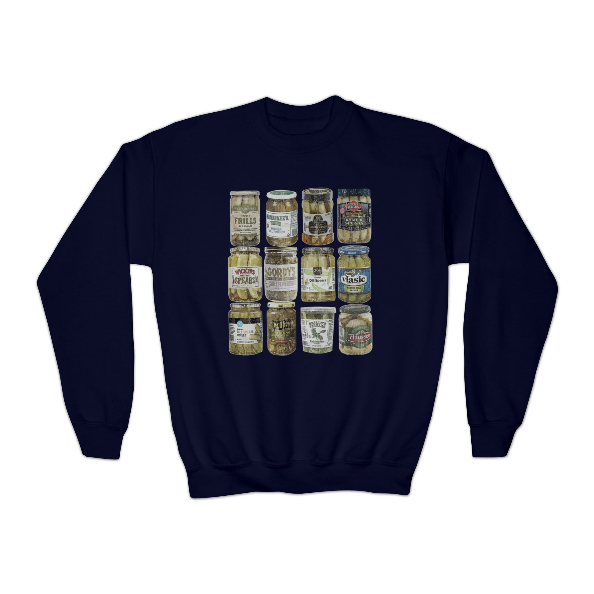Personalized Pickles Youth Crewneck Sweatshirt - Trending