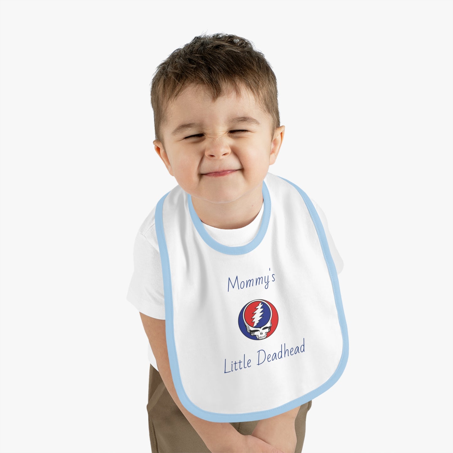 Mommy's Little Deadhead Baby Bib - Pink or Blue