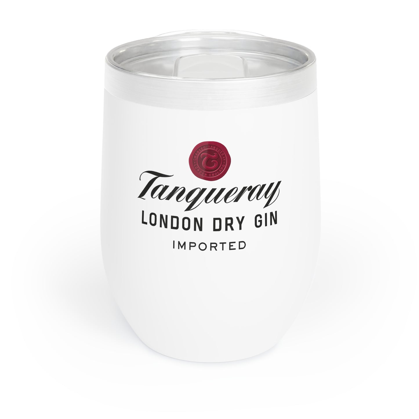 Tanqueray Gin 12oz Wine Tumbler - Tanqueray Gin Label Art -
