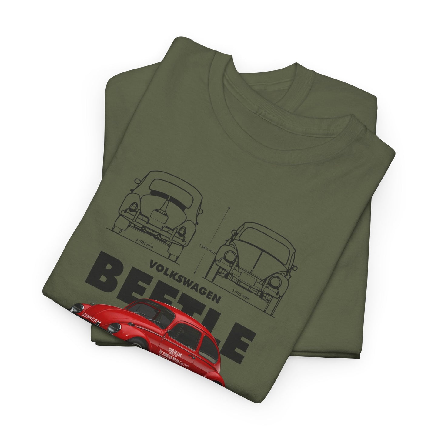 Volkswagen Beetle Blueprint Collection Unisex Cotton Tee