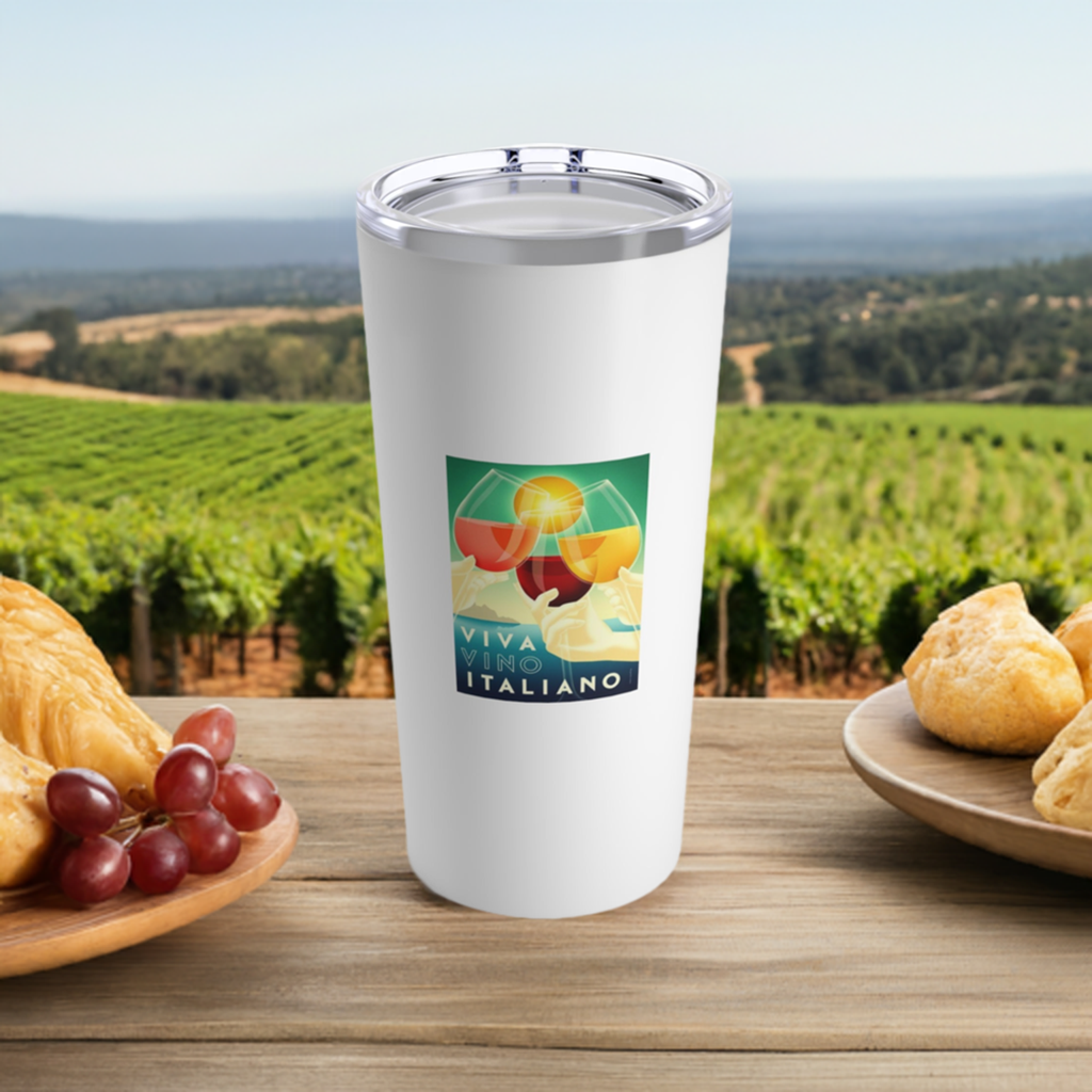 Viva Vino Italiano Vintage Wine Art 20oz Wine Tumbler