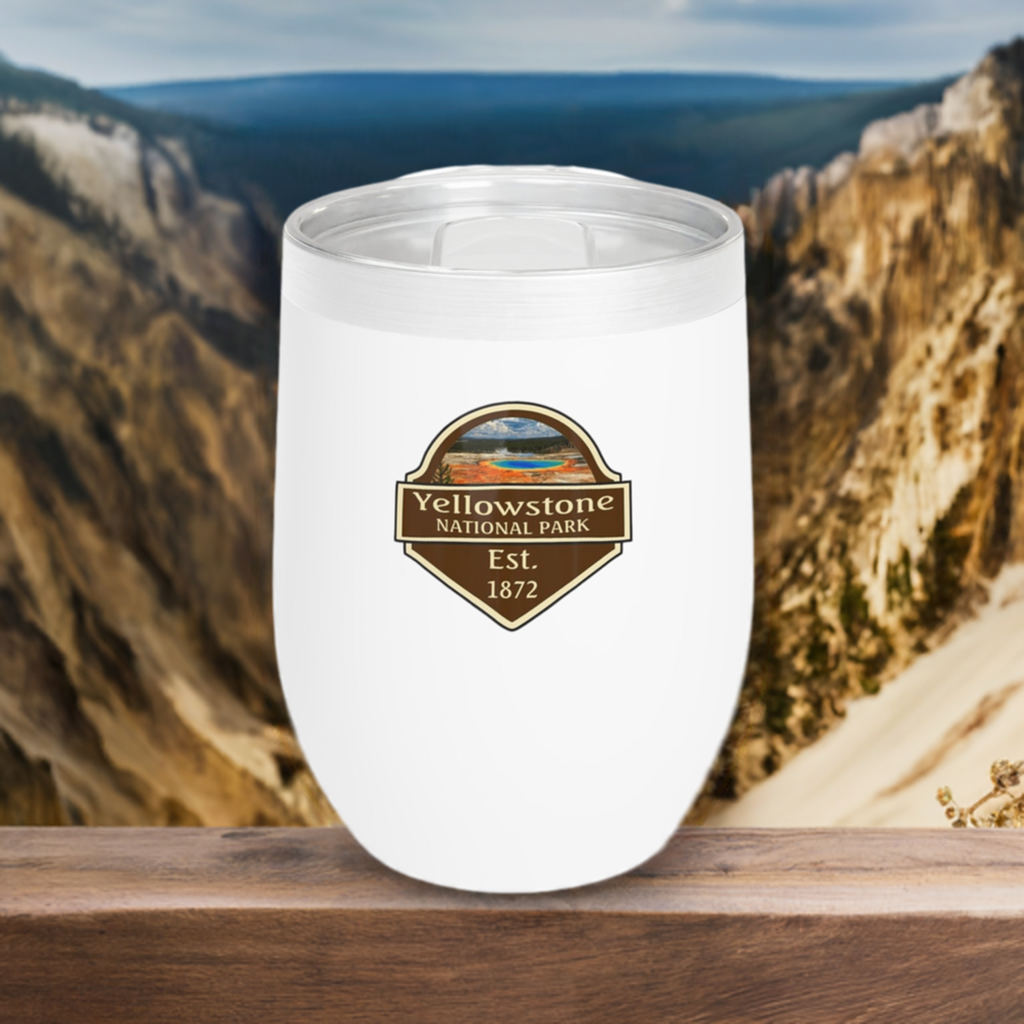 12oz Wine Tumbler - Yellowstone National Park