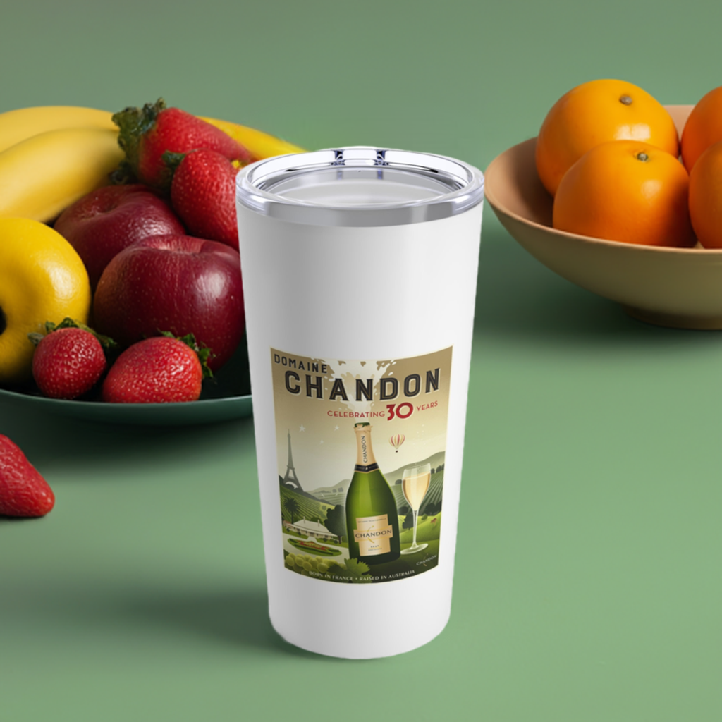 20 oz. Wine Tumbler - Domaine Chandon 30 years Vintage Wine Art + Vacuum-Insulated