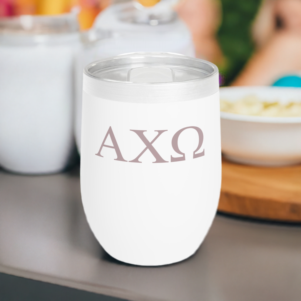 Alpha Chi Omega Sorority Wine Tumbler