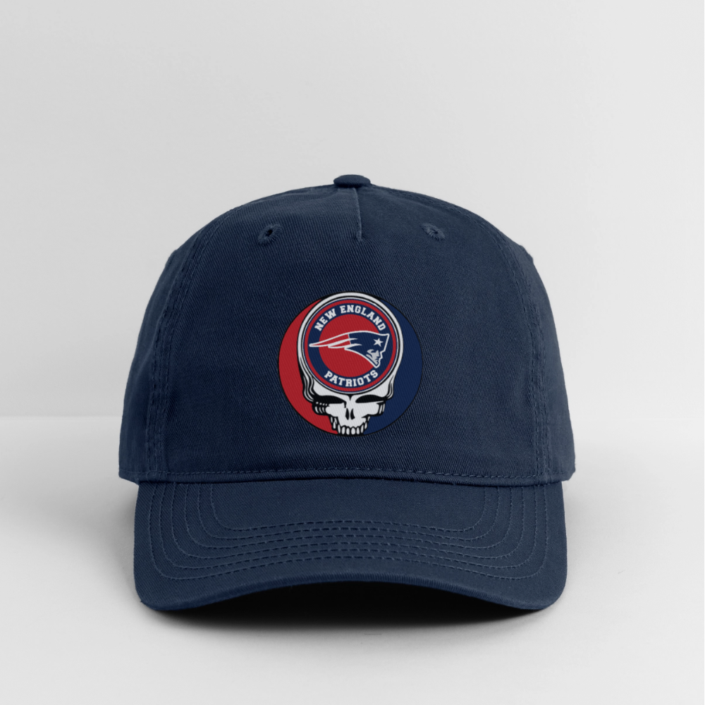 New England Patriots Grateful Dead Stealie Dad Hat - navy
