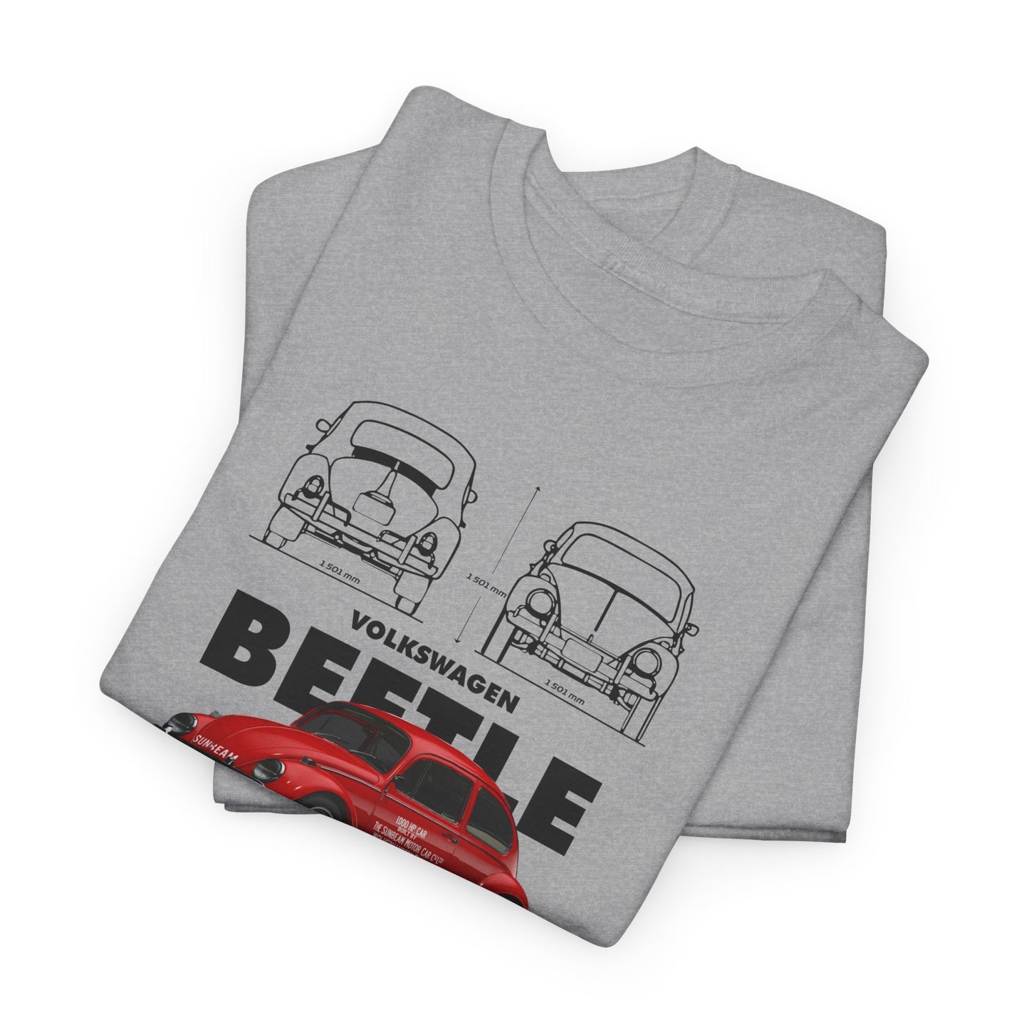 Volkswagen Beetle Blueprint Collection Unisex Cotton Tee