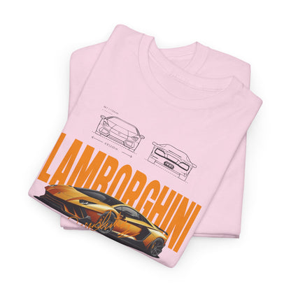 Lamborghini Aventador Blueprint Collection Unisex Cotton Tee