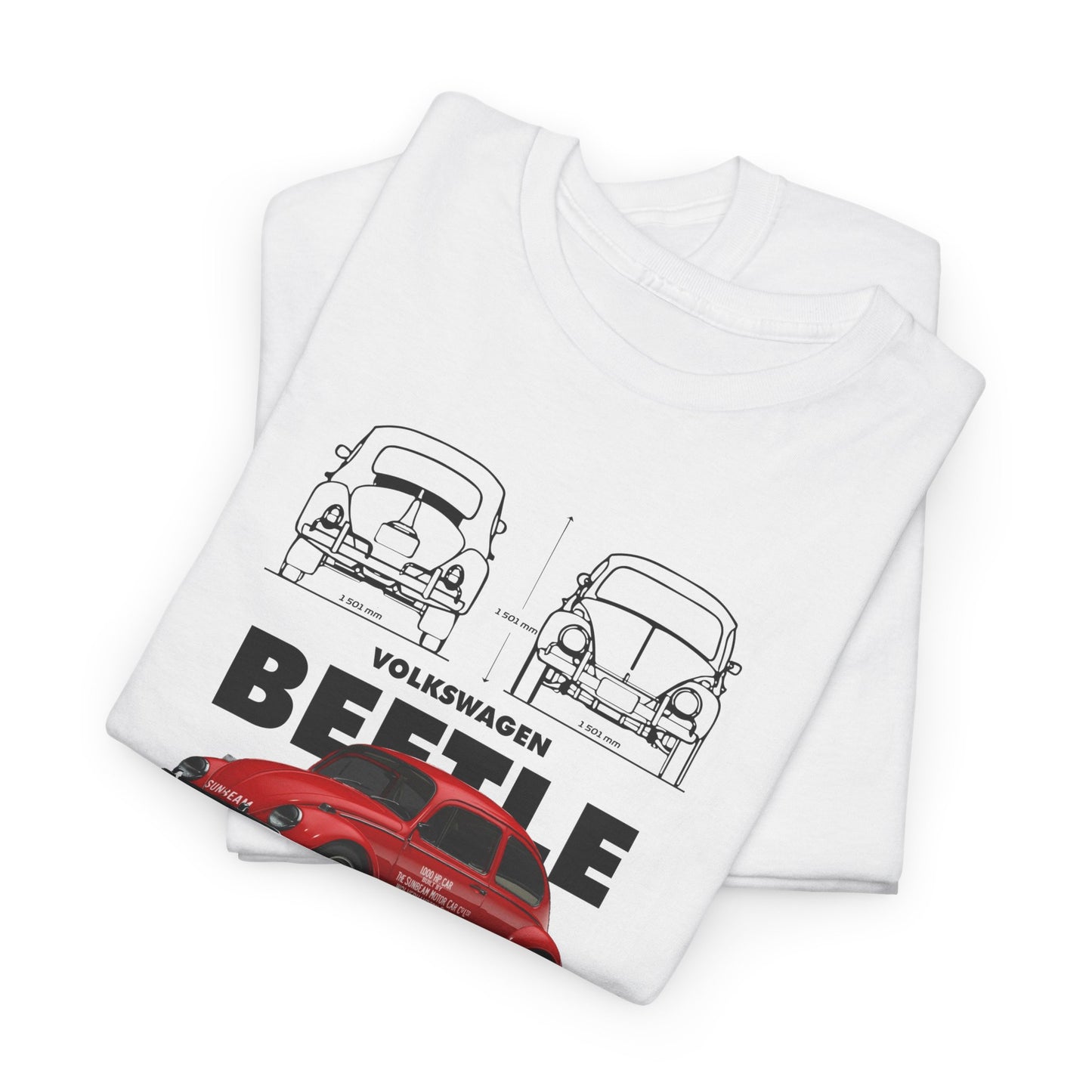 Volkswagen Beetle Blueprint Collection Unisex Cotton Tee