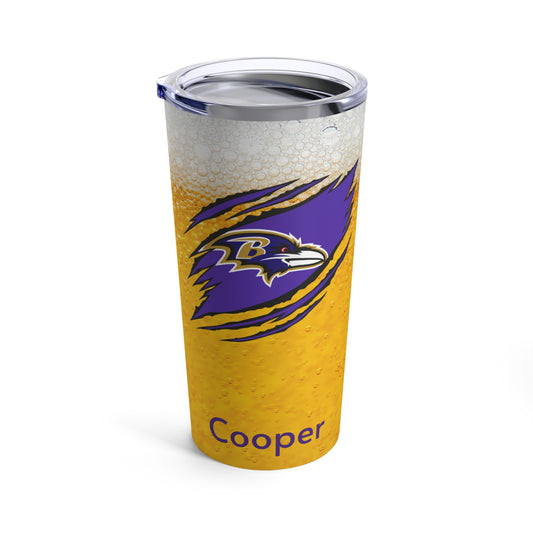 Personalized Baltimore Ravens 20oz Travel Mug Tumbler