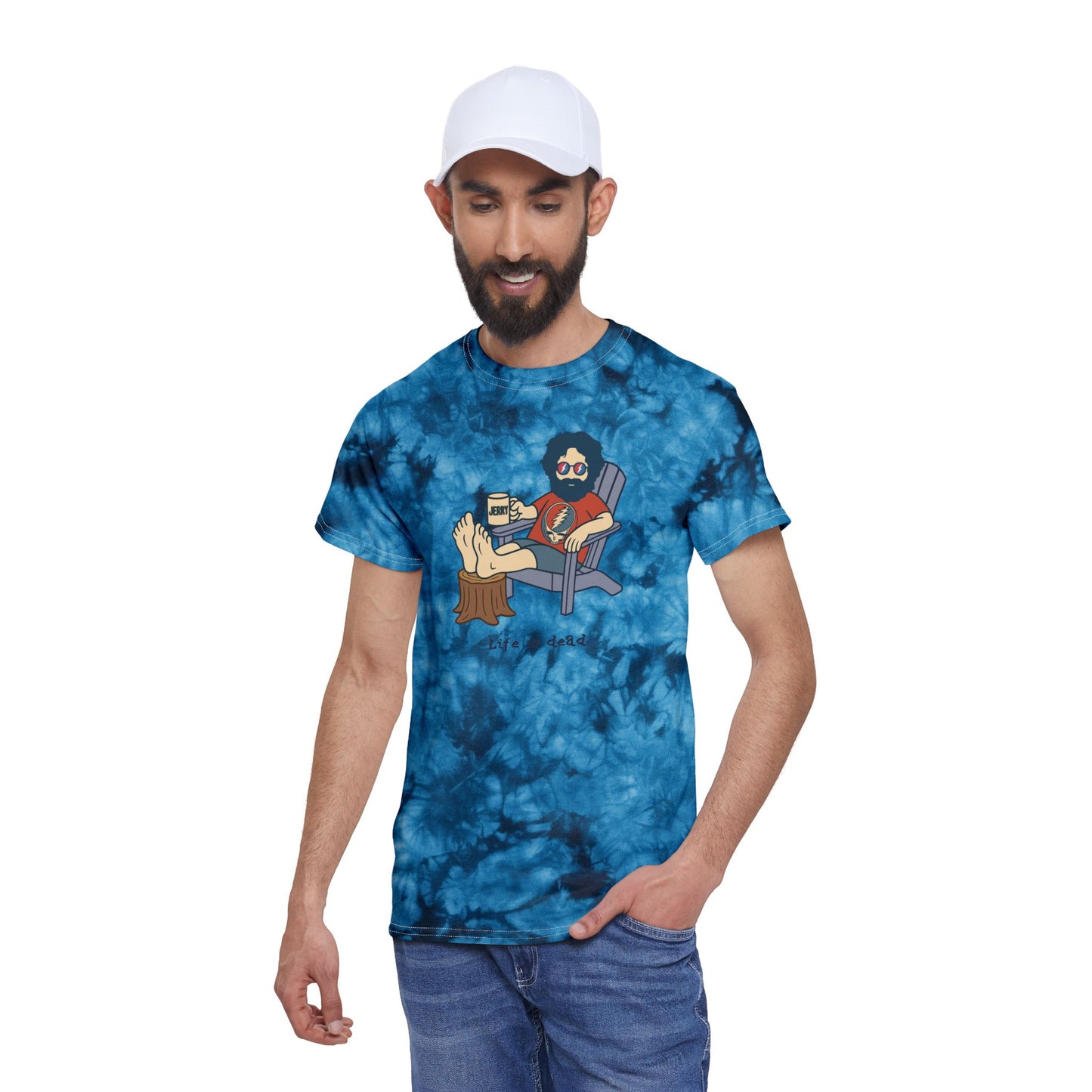 Chillin' Jerry | Life is dead. Stealie Crystal Tie-Dye Unisex T-Shirt