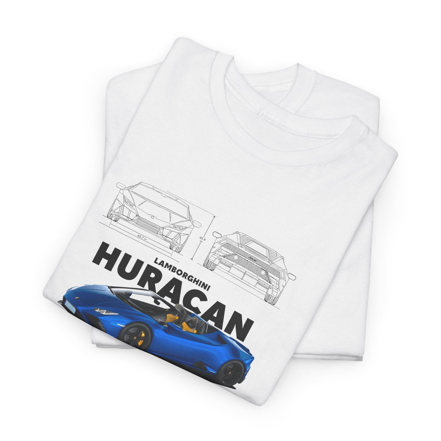 Lamborghini Huracan Blueprint Collection Unisex Cotton Tee