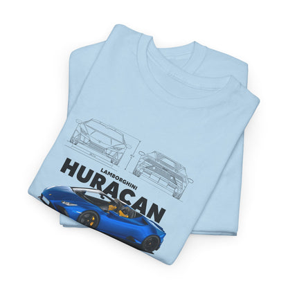 Lamborghini Huracan Blueprint Collection Unisex Cotton Tee