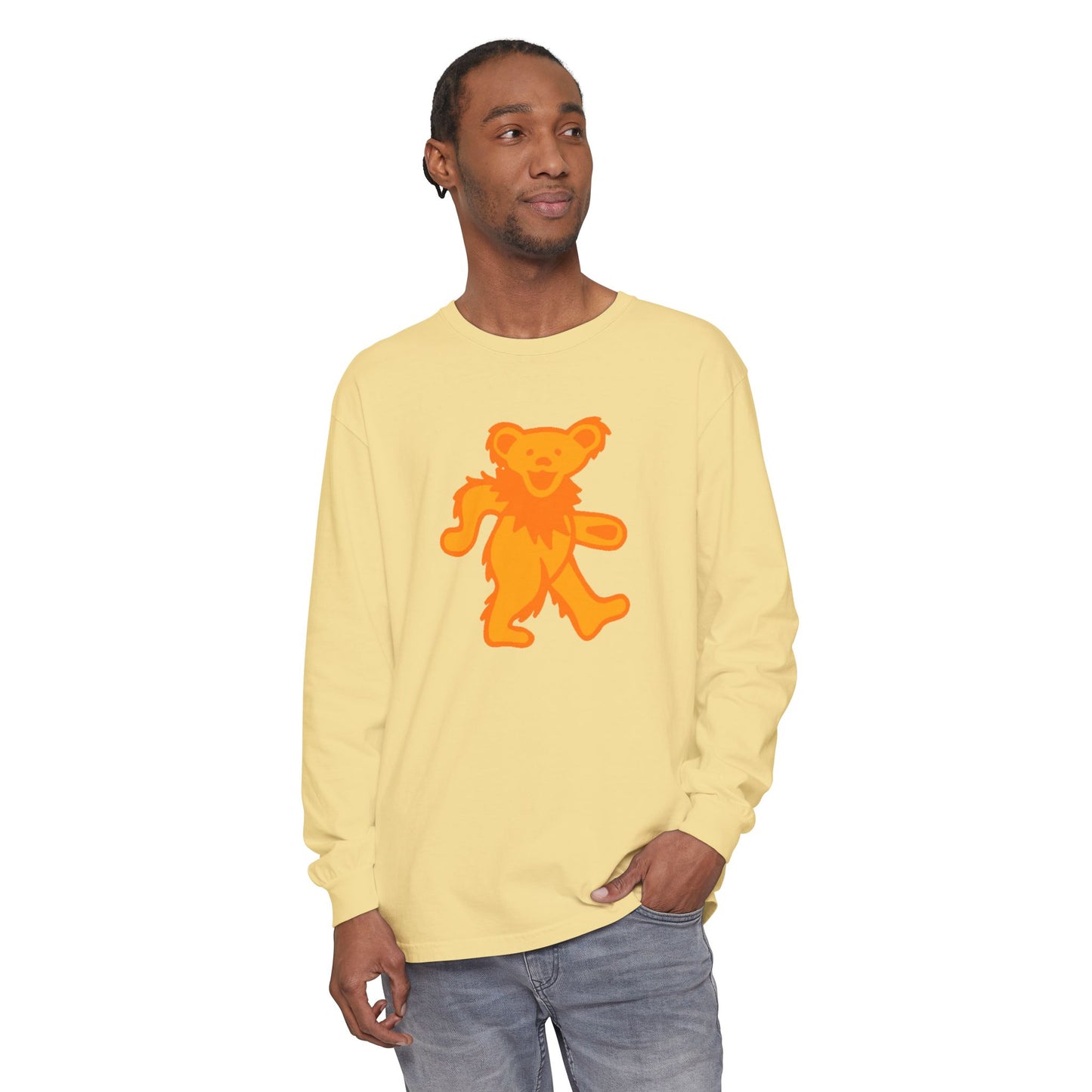 Dancing Bear Color Match Vineyard Collection Unisex Garment-dyed Long Sleeve