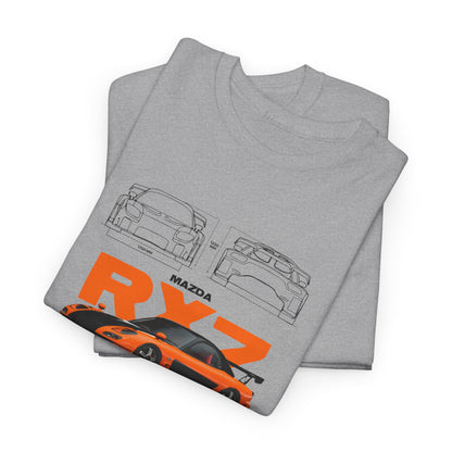 Mazda RX7 Blueprint Collection Unisex Cotton Tee
