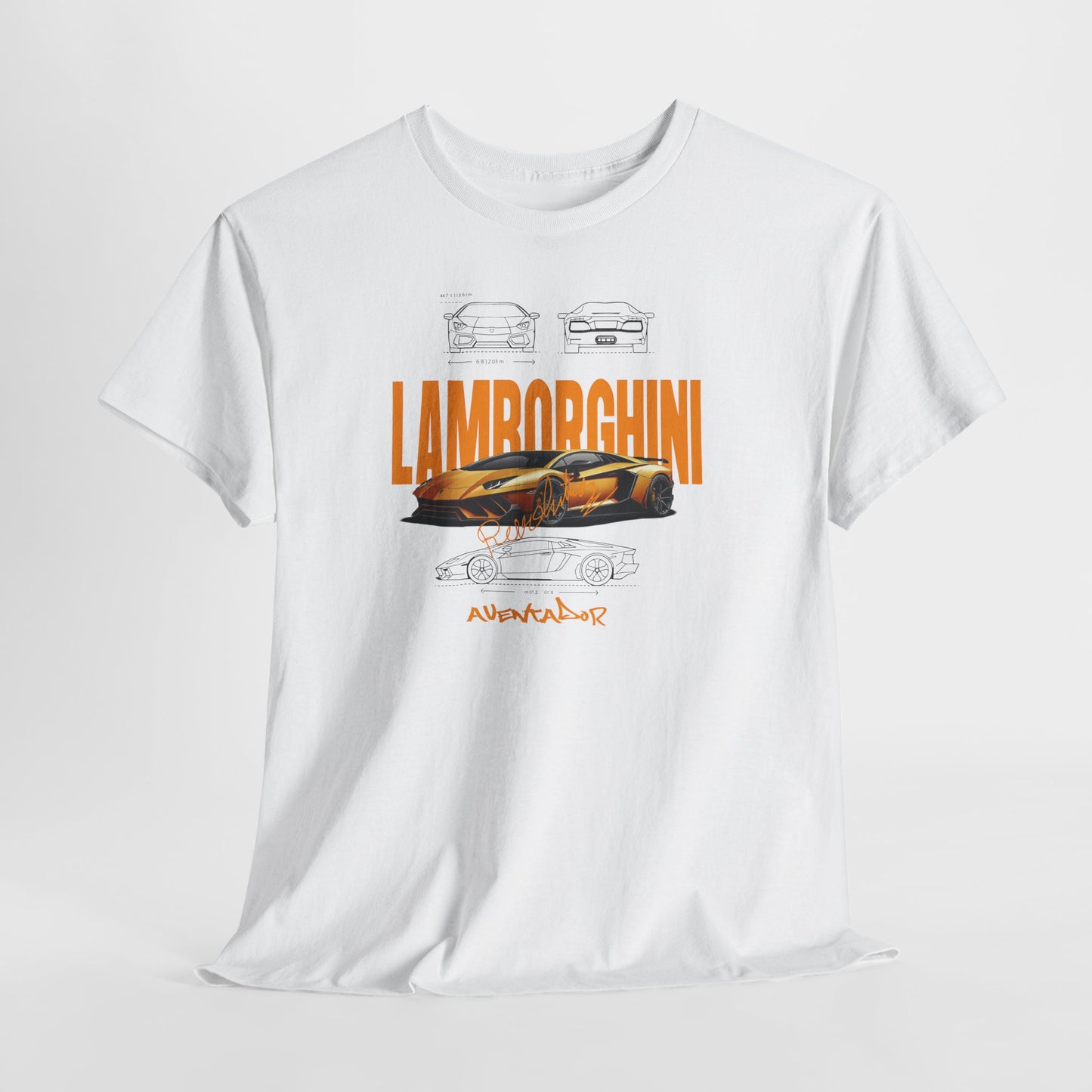 Lamborghini Aventador Blueprint Collection Unisex Cotton Tee