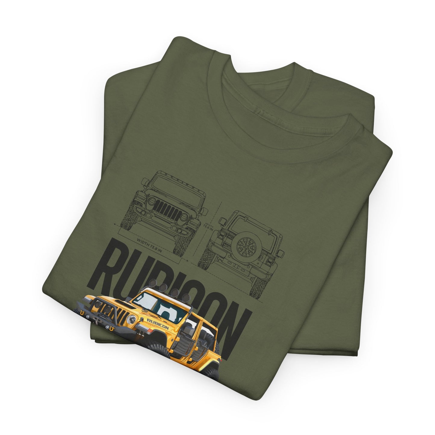 Jeep Wrangler Rubicon Blueprint Collection Unisex Cotton Tee