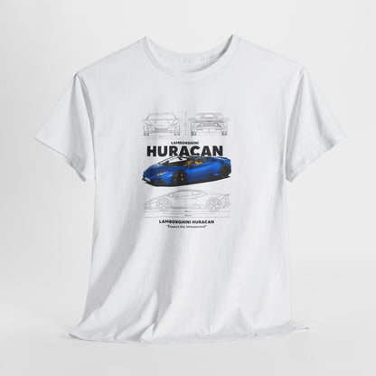 Lamborghini Huracan Blueprint Collection Unisex Cotton Tee