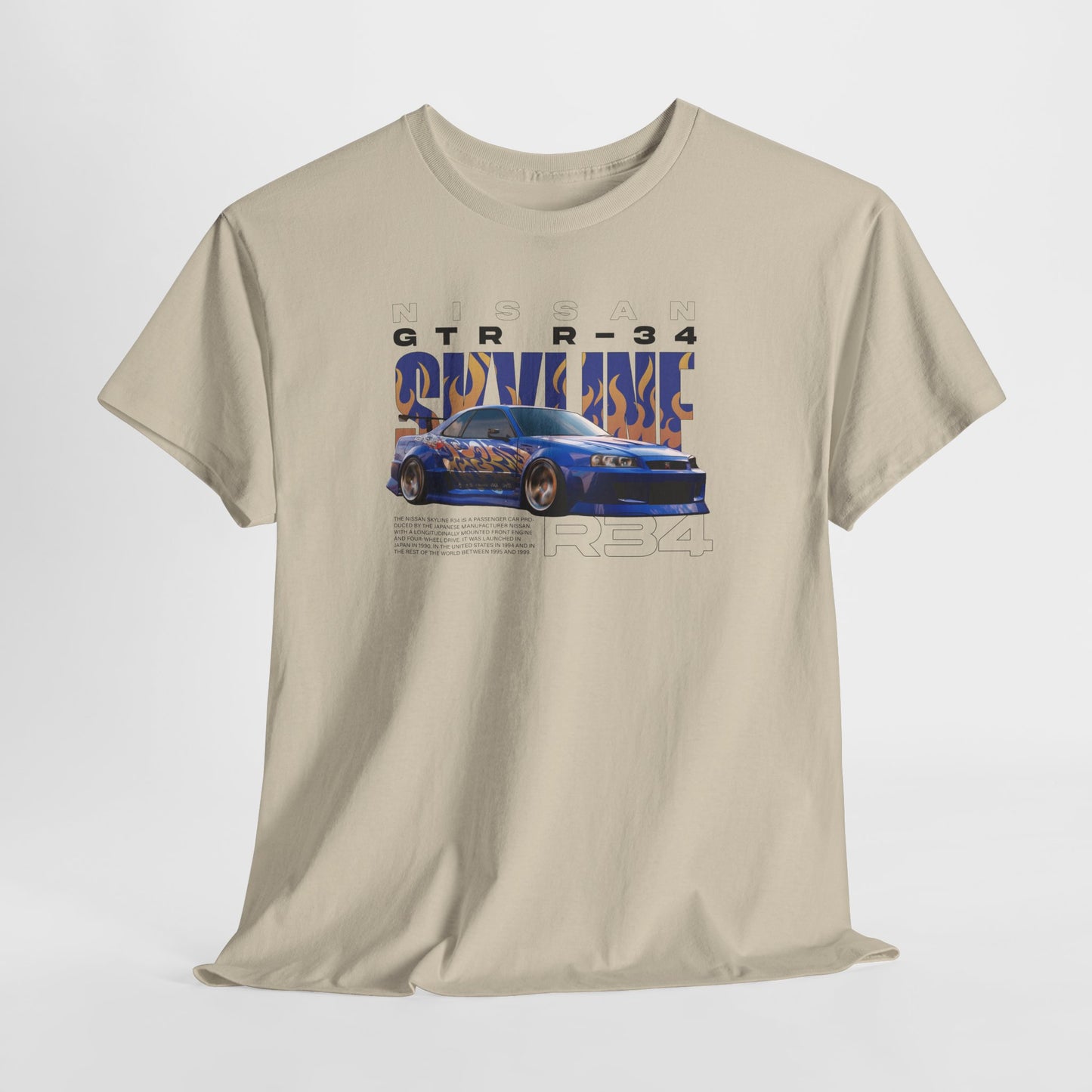 Nisson GTR R34 Blueprint Collection Unisex Cotton Tee