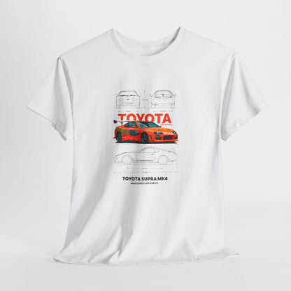 Toyota Supra MK4 Blueprint Collection Unisex Cotton Tee